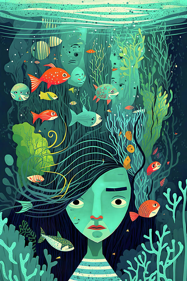 Underwater Thoughts Mixed Media by Loff Design - Fine Art America