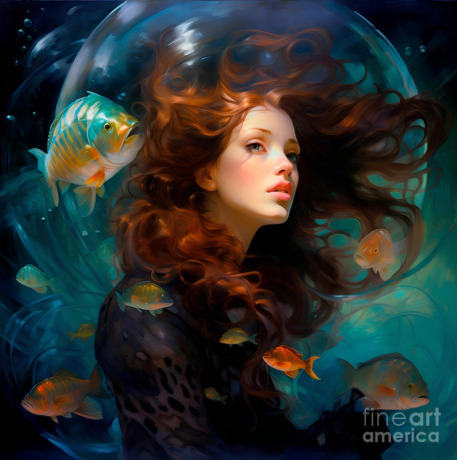 Underwater worlds - siren Digital Art by Artmysterious - Fine Art America