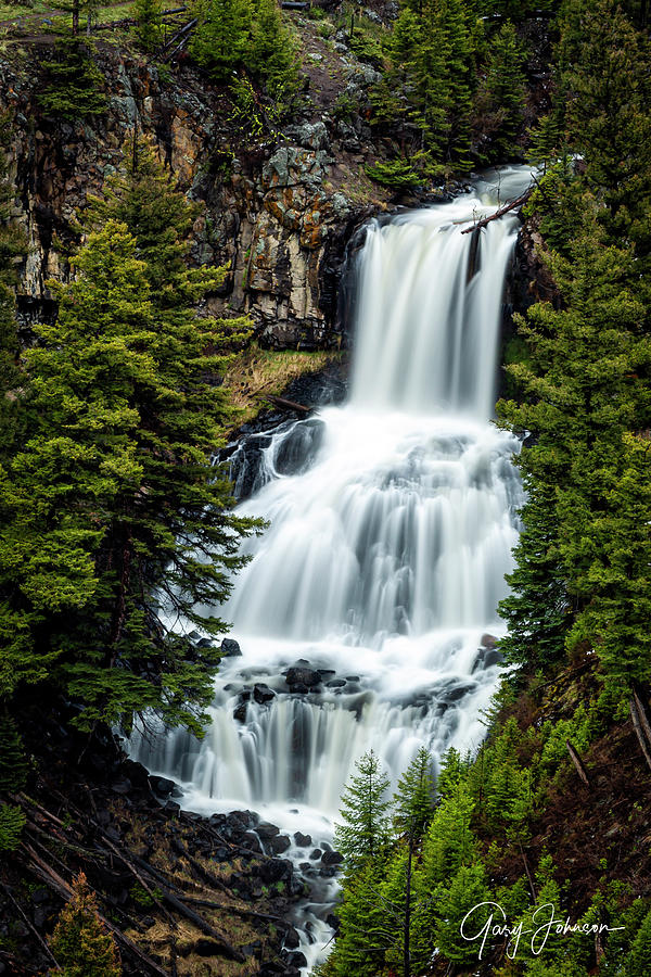 Undine Falls Photograph by Gary Johnson