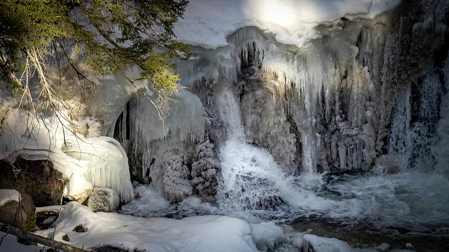 Undine Falls In Winter Photograph By David Choate Pixels