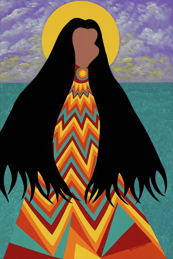 Unelanuhi Cherokee Sun Goddess Painting by Synthia SAINT JAMES