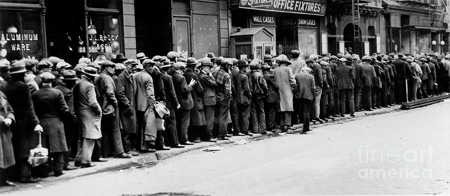 UNEMPLOYMENT LINE, c1935 Photograph by Granger
