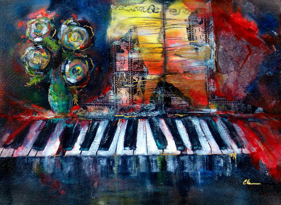 Unfinished Score Painting by Cheryl Ehlers