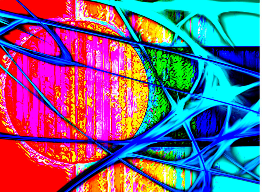 Unforseen bright color abstract Digital Art by Silver Pixie