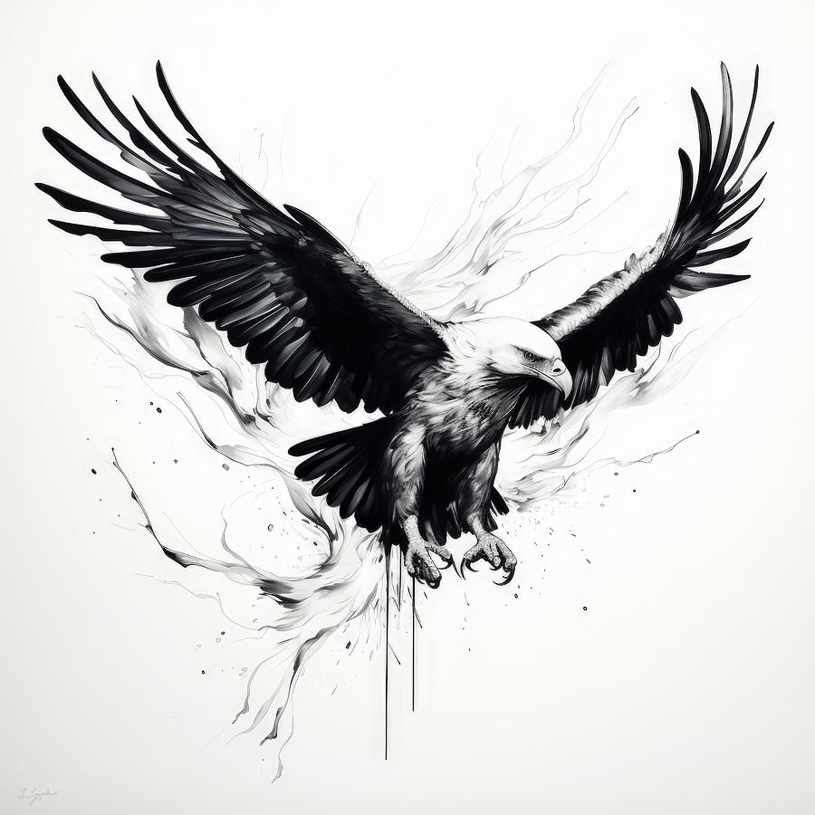 White Eagle Painting - Unfurled Majesty  by Lourry Legarde