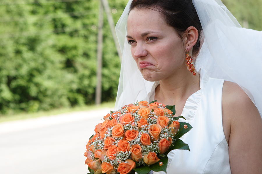 Unhappy bride Photograph by AZemdega