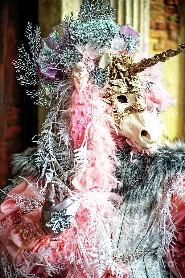 Unicorn at Venice Carnival in Italia Photograph by John Rizzuto