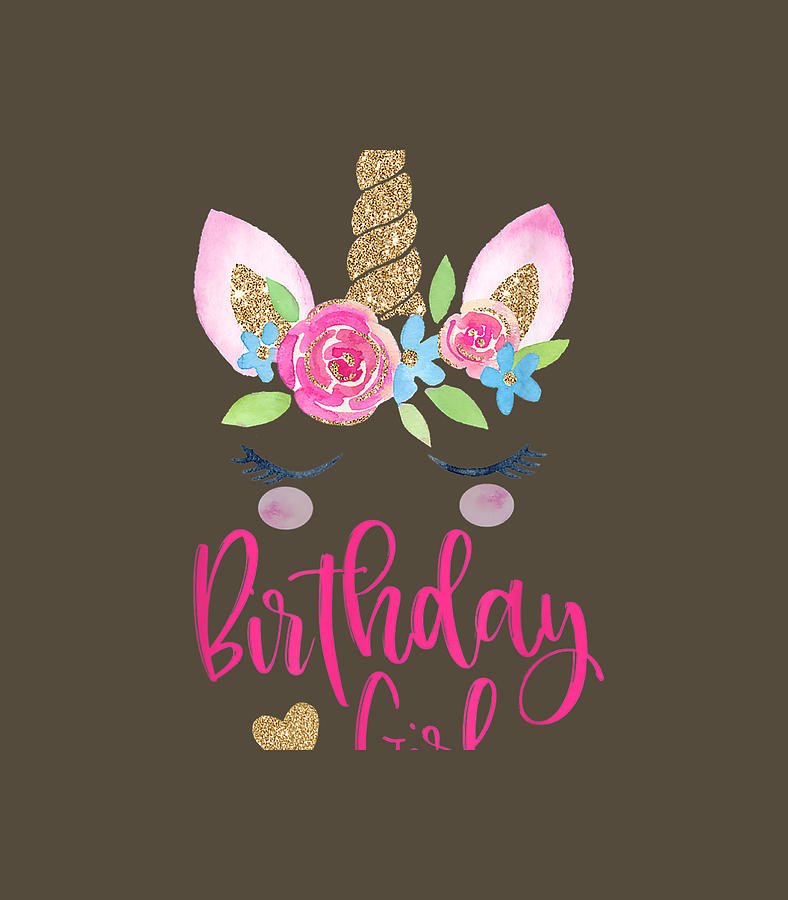 Unicorn Birthday Girl Pink Cute Theme Party Digital Art by Seannq Temiy ...