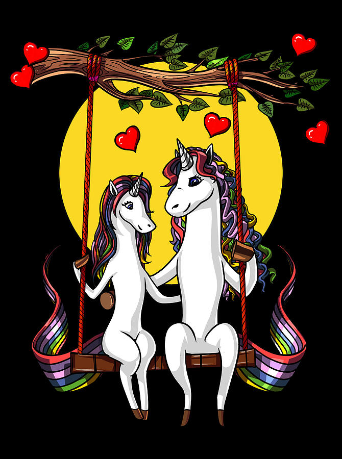 Unicorn Couple Digital Art By Nikolay Todorov Fine Art America