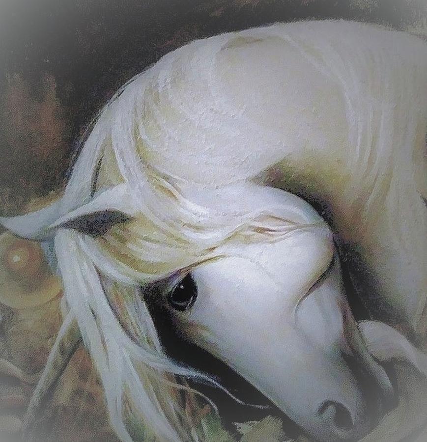 Unicorn Painting by Dalgis Edelson