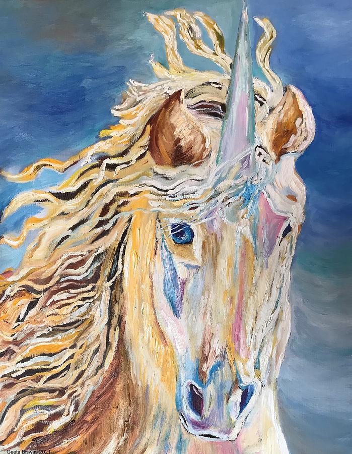 Unicorn Painting by Geeta Yerra