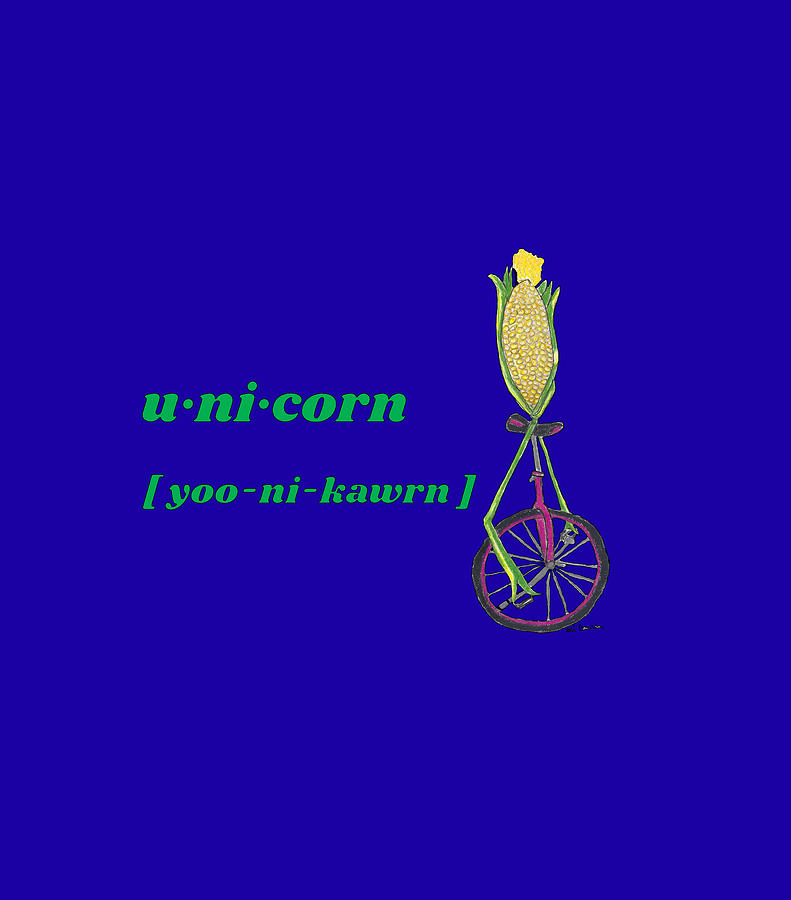 Unicorn Parody with Pronunciation Horizontal Design Mixed Media by Ali Baucom
