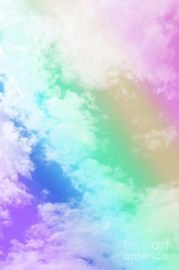 Summer Mixed Media - Unicorn Rainbow Clouds #1 #decor #art by Anitas and Bellas Art