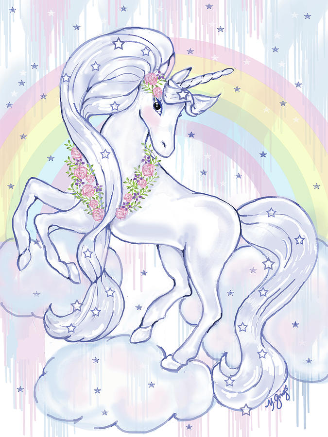 Unicorn Rainbow Painting by Maureen Grigs Fine Art America