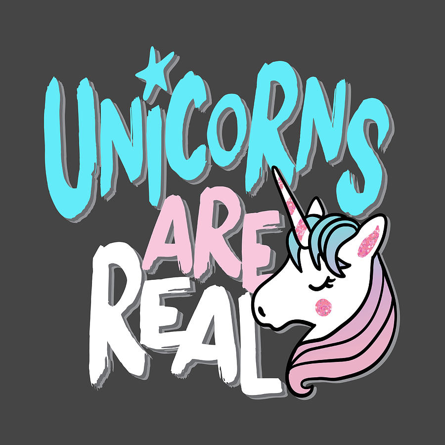 Unicorns Are Real Drawing by Beautify My Walls