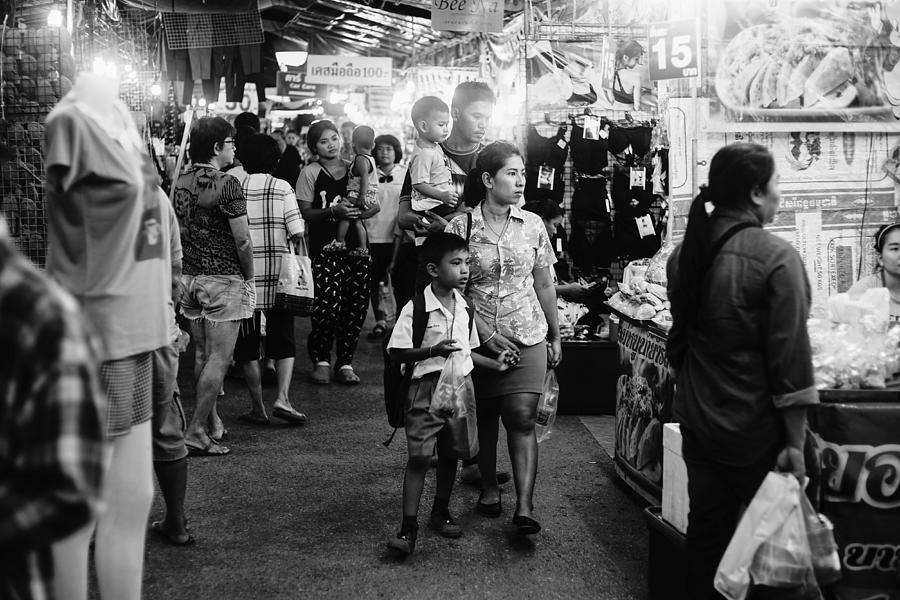 Unidentified people at thai traditional market walking street Photograph by IttoIlmatar