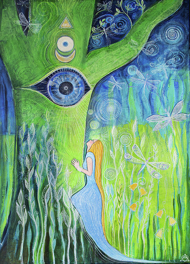 Yoga Painting - Union by Agnieszka Szalabska Yoga Painting - Union by Agnieszka Szalabska
