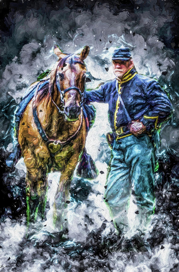 Union Cavalryman - Art Digital Art by Tommy Anderson