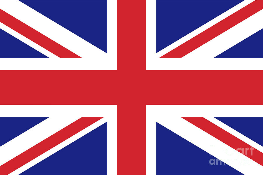 Union Jack Flag of UK Digital Art by Sterling Gold