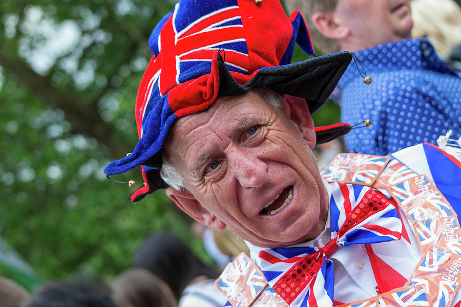 Union Jack Man, celebrating Photograph by Andrew Lalchan