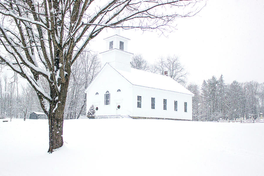 Church Photograph - Union Meeting House Burke Hollow Vermont by John Rowe