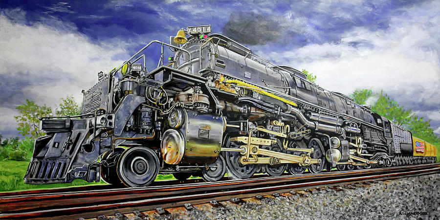 Union Pacific Big Boy Steam Engine Painting by Karl Wagner