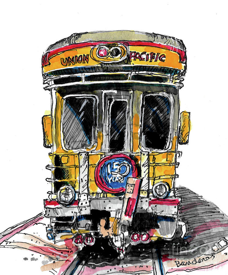 Union Pacific VIP Car Painting by Terry Banderas