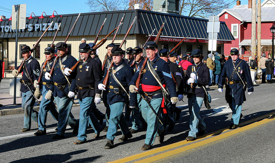 Union Soldiers in the Remembrance Day Parade Gettysburg Photograph by