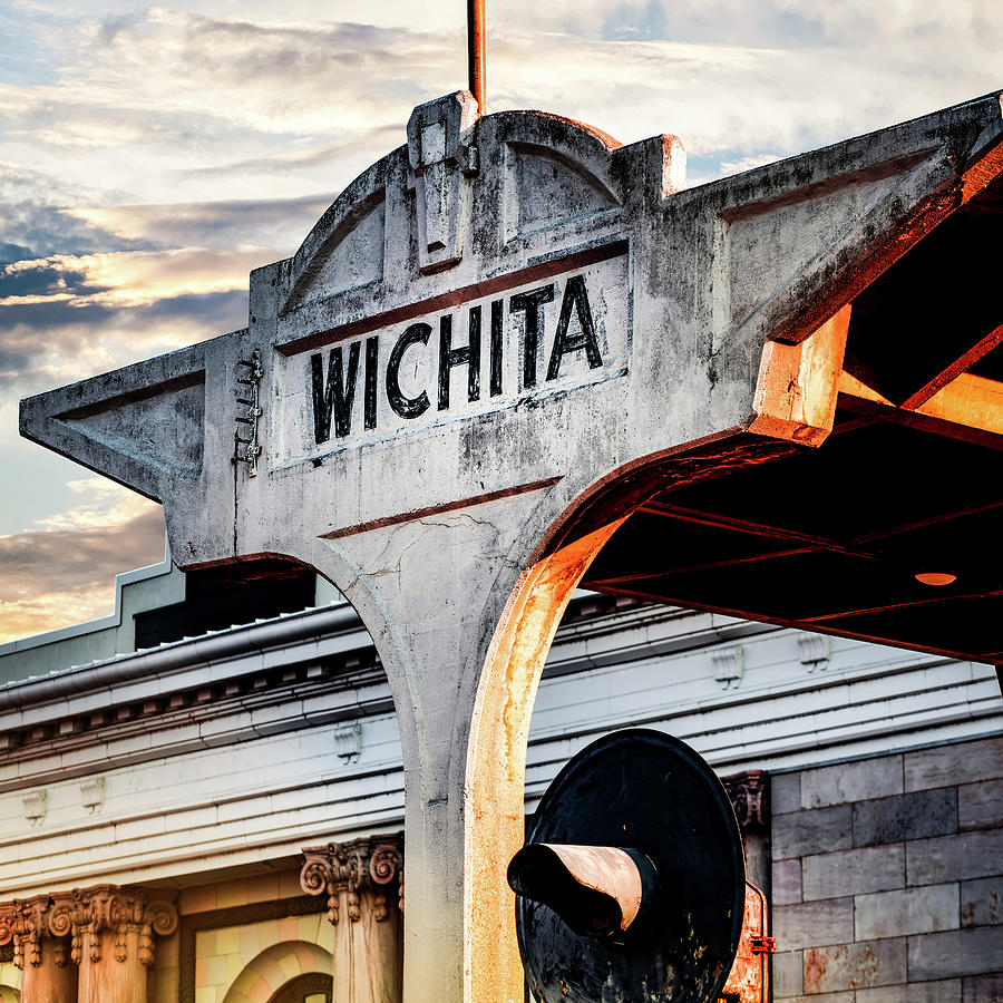 Sunset Photograph - Union Station of Wichita Kansas by Gregory Ballos