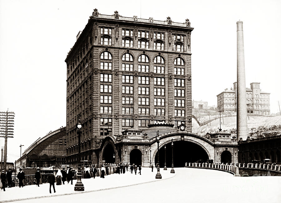Union Station Railroad Building Pittsburgh Pennsylvania circa 1902 Photograph by Peter Ogden