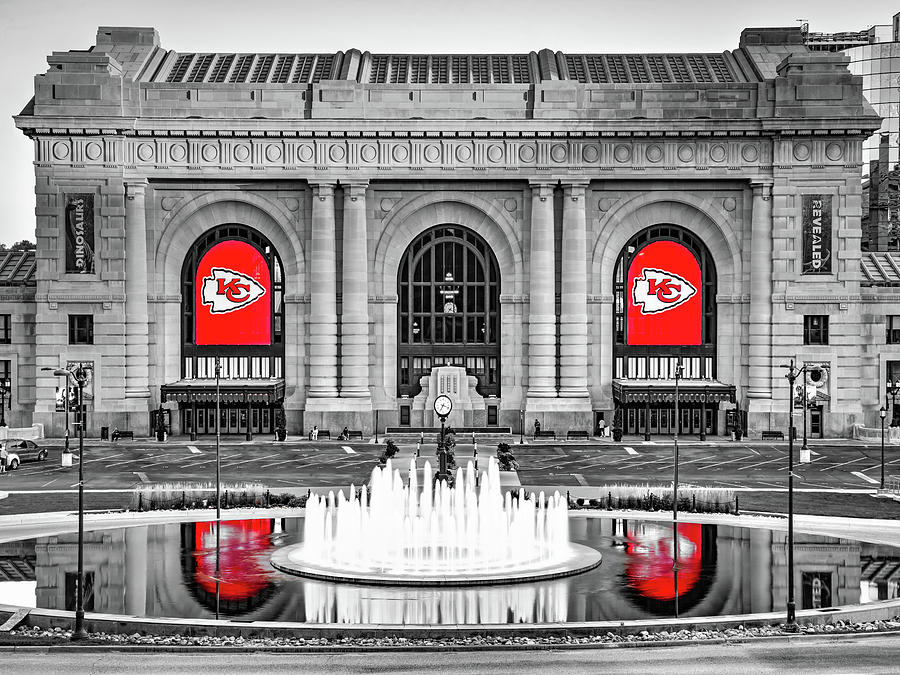 Union Station With Red Banners - Kansas City Missouri Photograph by Gregory Ballos