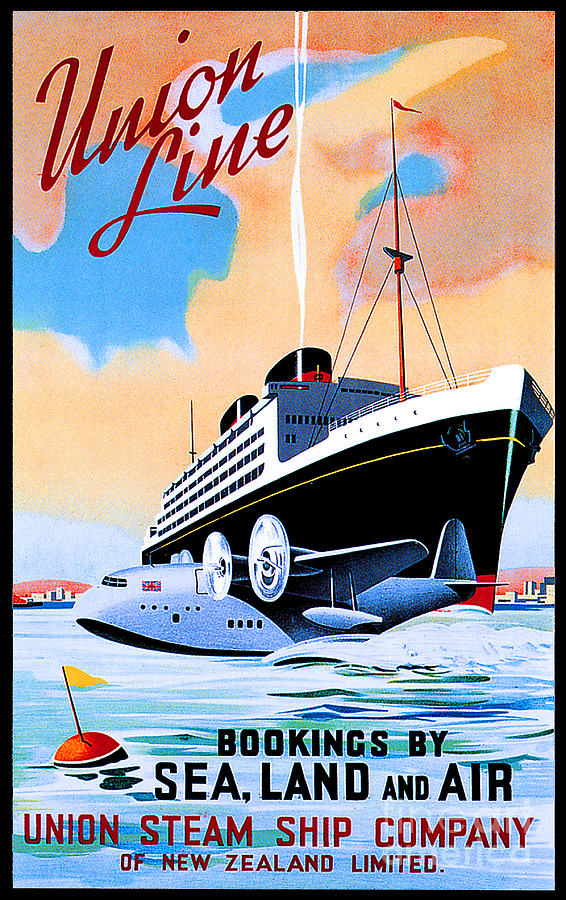 Union Steamship Company Of New Zealand Limited Travel Poster Painting