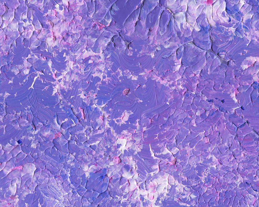 Unique Abstract Texture Decorative Surface In Lilac Purple Painting by Irina Sztukowski