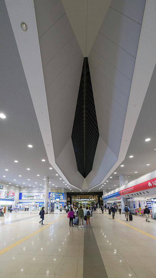Unique architecture element in the ceiling of the Kansai-Airport Photograph by David L Moore