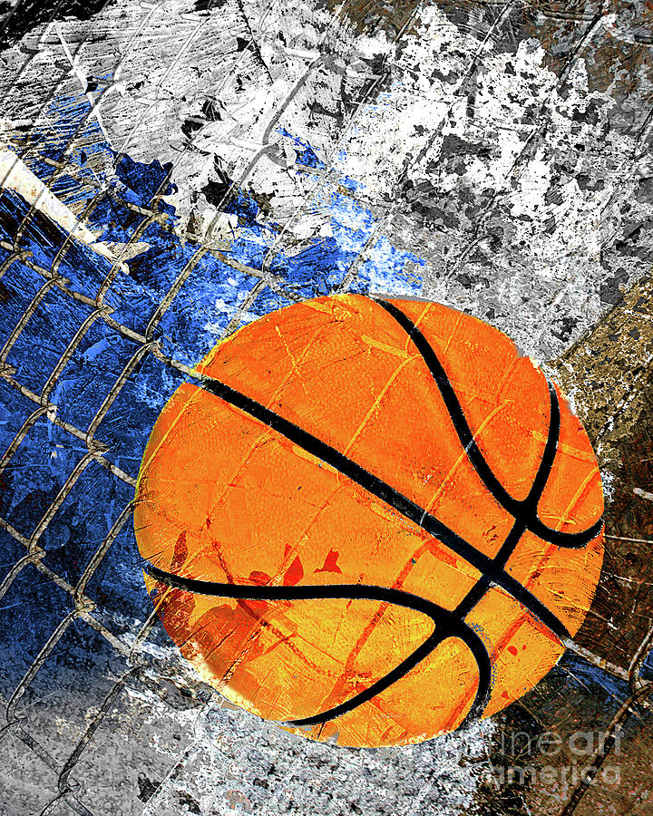Unique basketball artwork swoosh 180 Basketball design Digital Art by