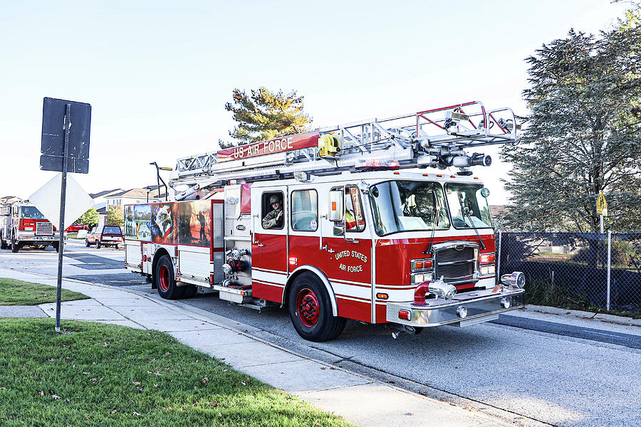 United AIr Force Ladder Truck Photograph by William E Rogers Fine Art