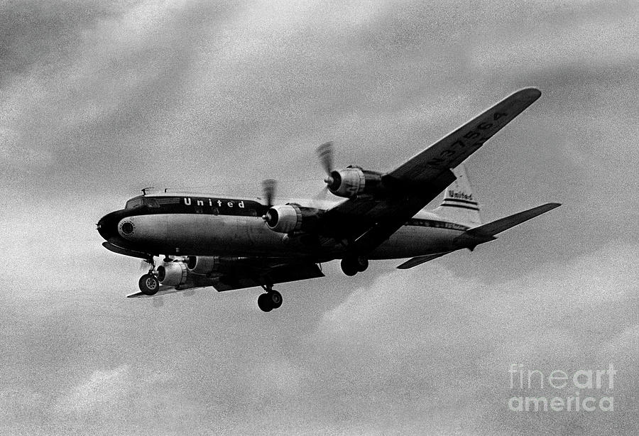 United Airlines Douglas DC-6, 1950s   Photograph by Wernher Krutein