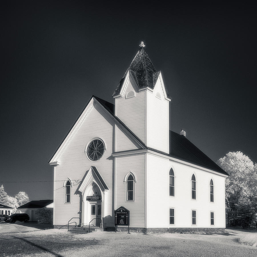 United Church of Economy, Nova Scotia - infrared Photograph by Murray ...