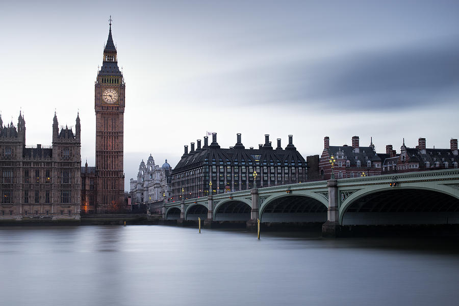 United Kingdom, England, London, View of Big Ben and Westminster Bridge Photograph by Reds