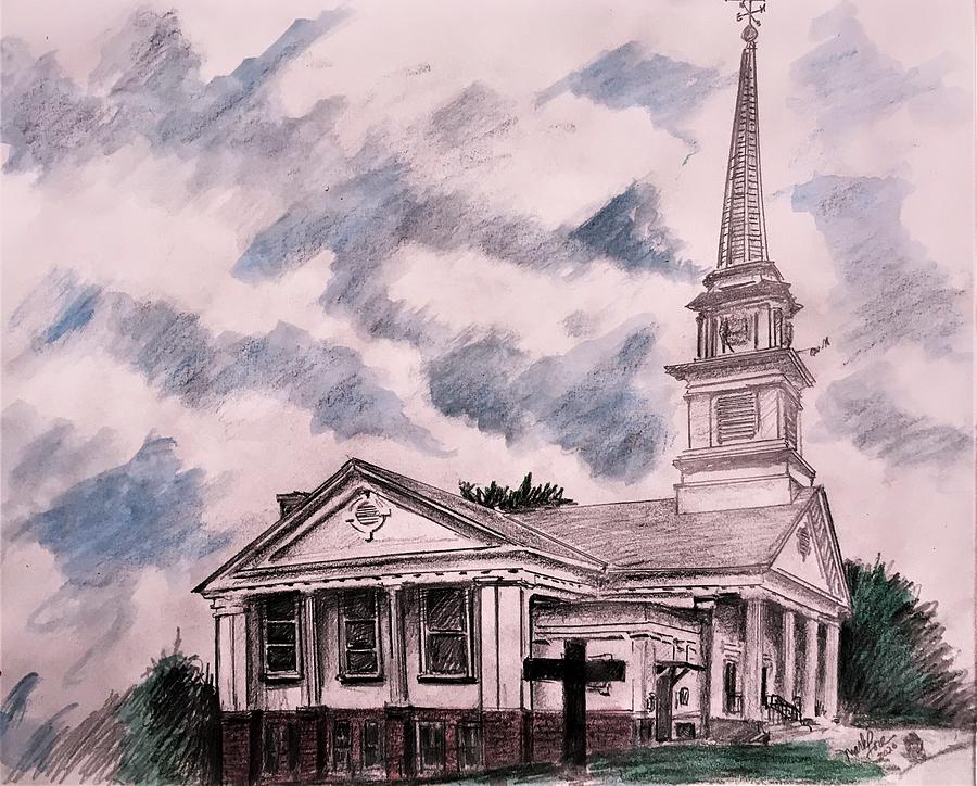 United Parish Drawing by Mark Lore