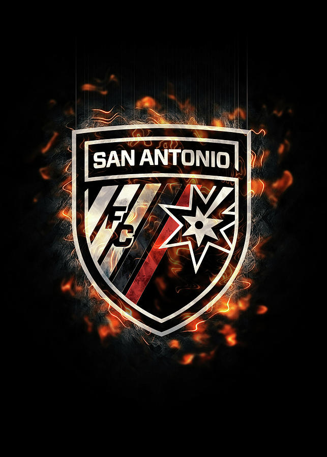 United Soccer League Red Fury San Antonio FC Logo Drawing by Leith ...