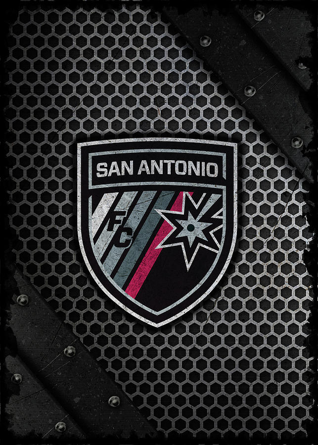 United Soccer League Red Metal San Antonio FC Logo Drawing by Leith ...