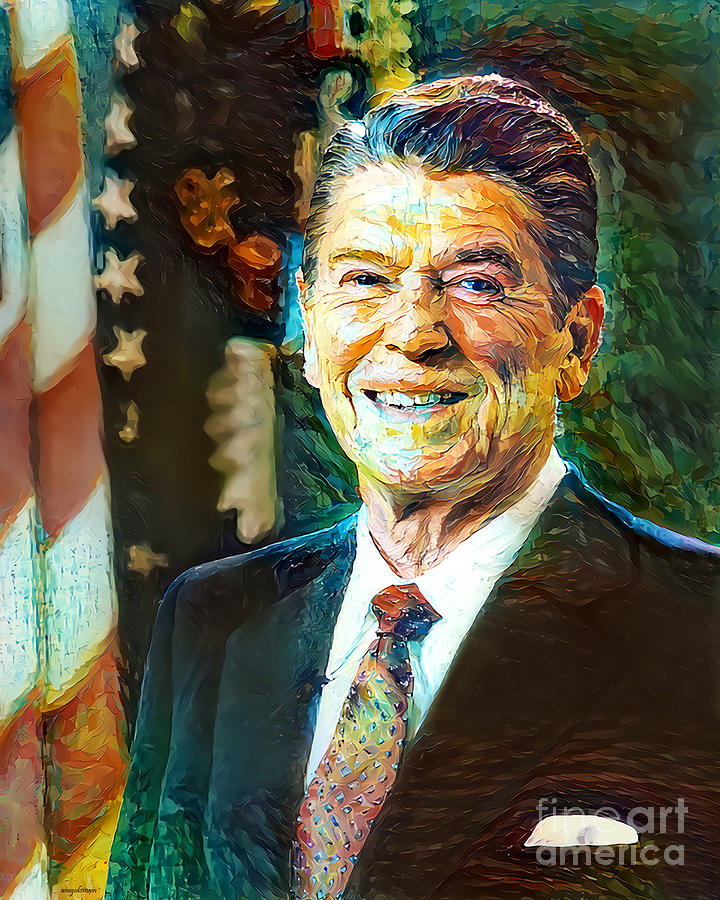 United States 40th President Ronald Reagan 20210207 Photograph by Wingsdomain Art and Photography