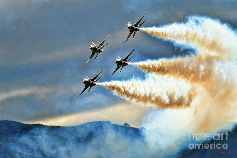 United States Air Force Thunderbirds Smoke It Up Photograph by Blake Richards