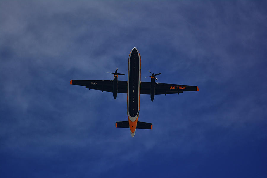 United States Amy Golden Nights Jumping Team Plane Photograph by Raymond Salani III