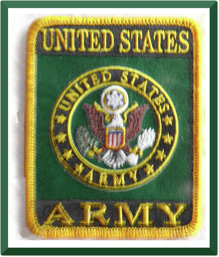 Military Photograph - United States Army Shoulder Patch by Charles Robinson