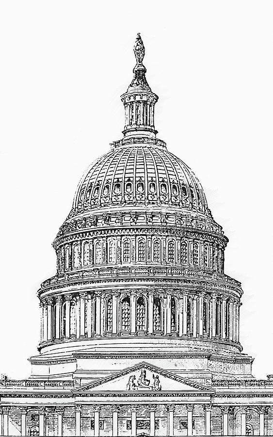United States Capitol - 13 Drawing