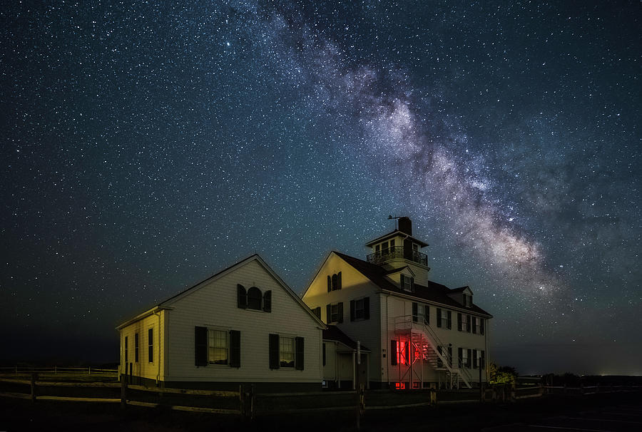United States Coast Guard Station and Milky Way Photograph by Juergen Roth United States Coast Guard Station and Milky Way Photograph by Juergen Roth
