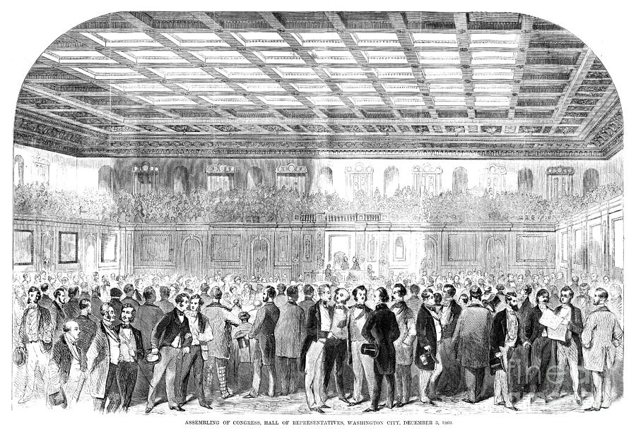 United States Congress, 1860 Drawing by Granger