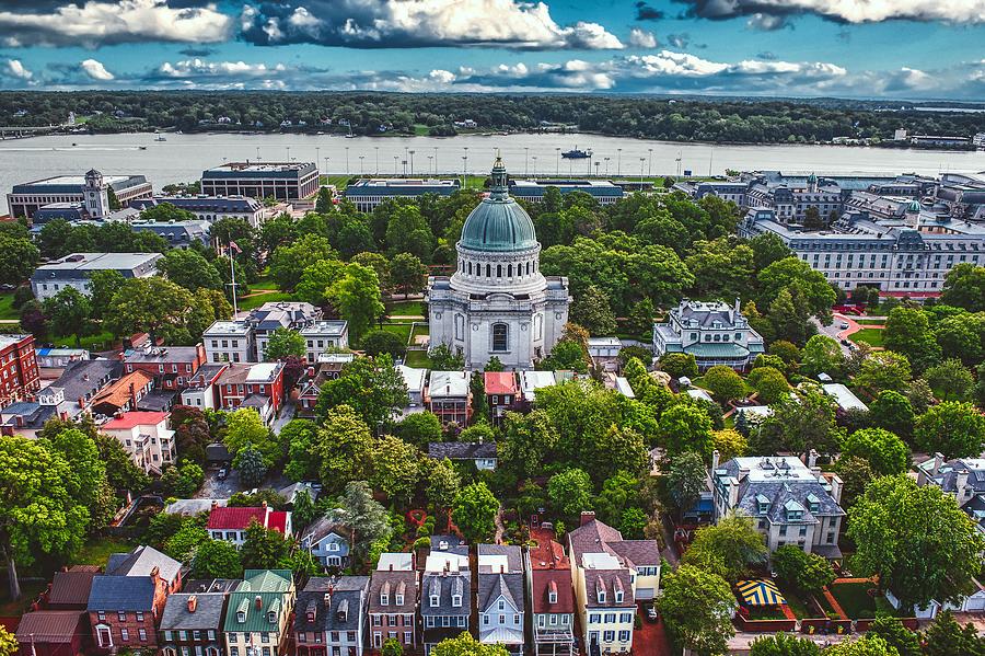 University Photograph - United States Naval Academy Campus by USNA Jonathan Lewis Correa